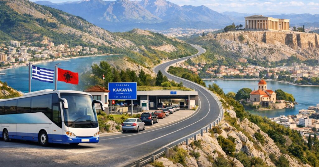 Autobus Sarandë – Athinë, Sarandë – Janinë – Athinë (nëpërmjet Kakavijës)