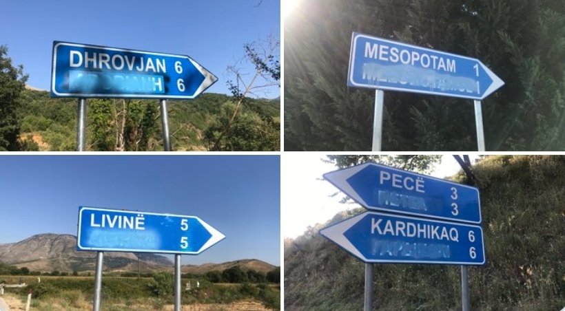 Fshihen emrat në gjuhën greke nga tabelat në Finiq, Dule: Po nxitet urrejtje, qeveria mbyll sy e veshë