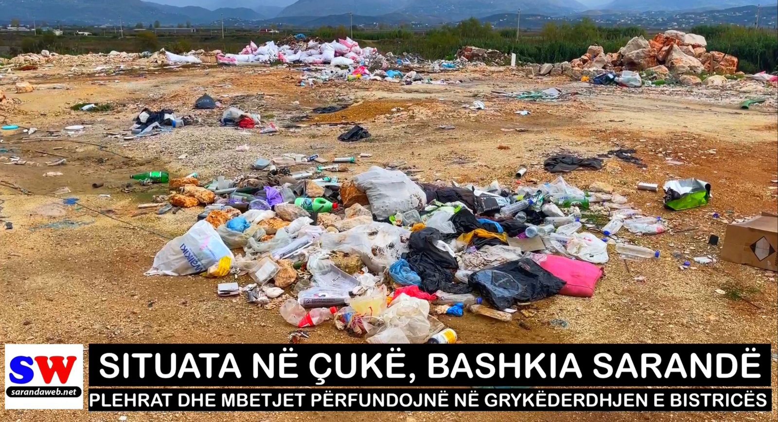 Çukë: Plehrat dhe mbetjet përfundojnë në grykëderdhjen e Bistricës duke ndotur plazhet