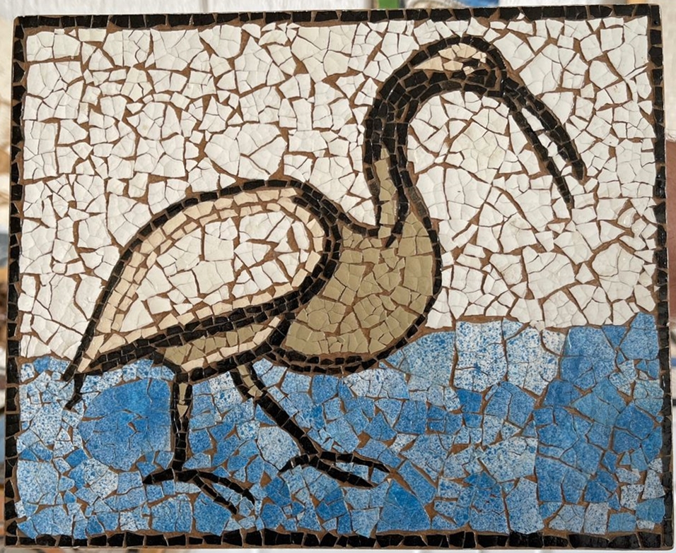Pelikani i Butrintit &#8211; Imitim mozaiku i Butrintit, punim nga Agur Kapo