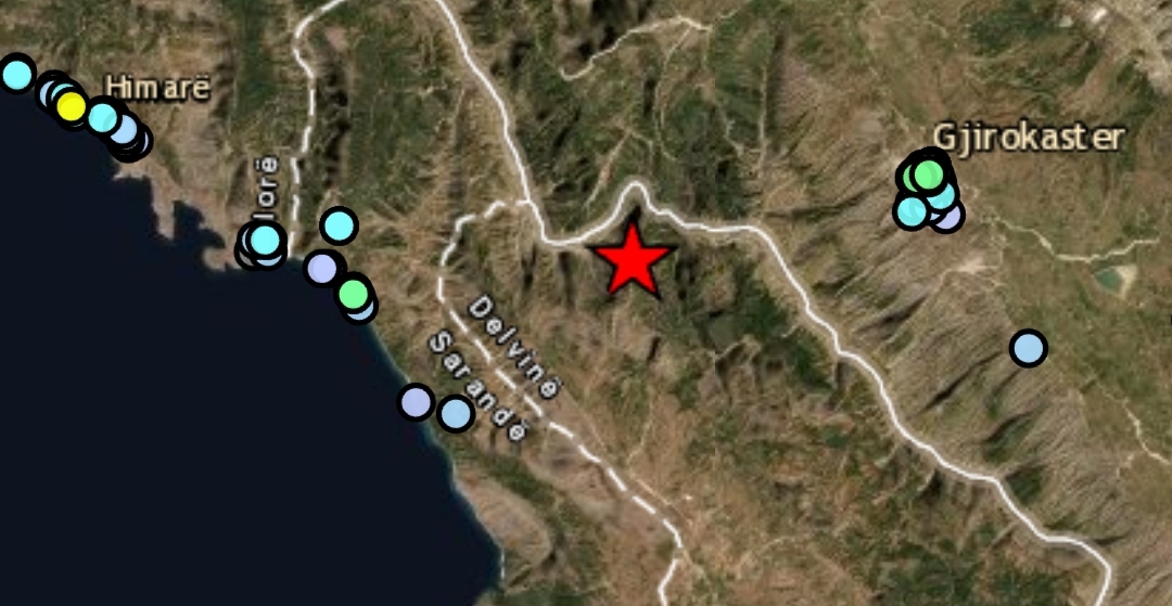 Tërmet 4.1 ballë pranë tunelit të rrugës Kardhiq &#8211; Sarandë