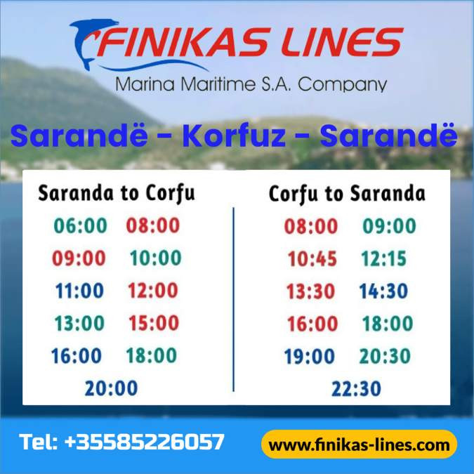 CORFU TO SARANDA FERRY &#8211; 2024