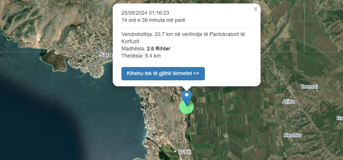 Fenomeni i rrallë ndodh përsëri pas 6 ditësh: Saranda u godit mbrëmë nga 2 tërmete