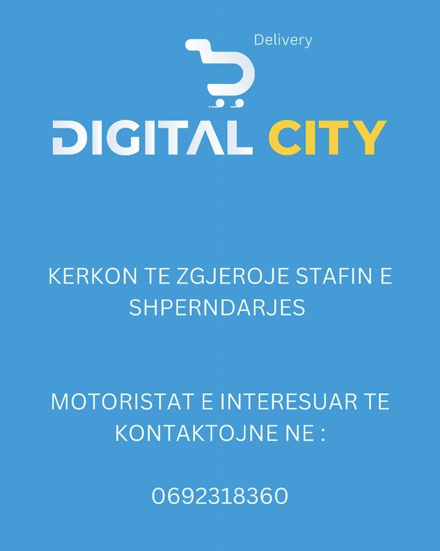 Digital City Delivery në Sarandë kërkon Motorist për shpërndarje