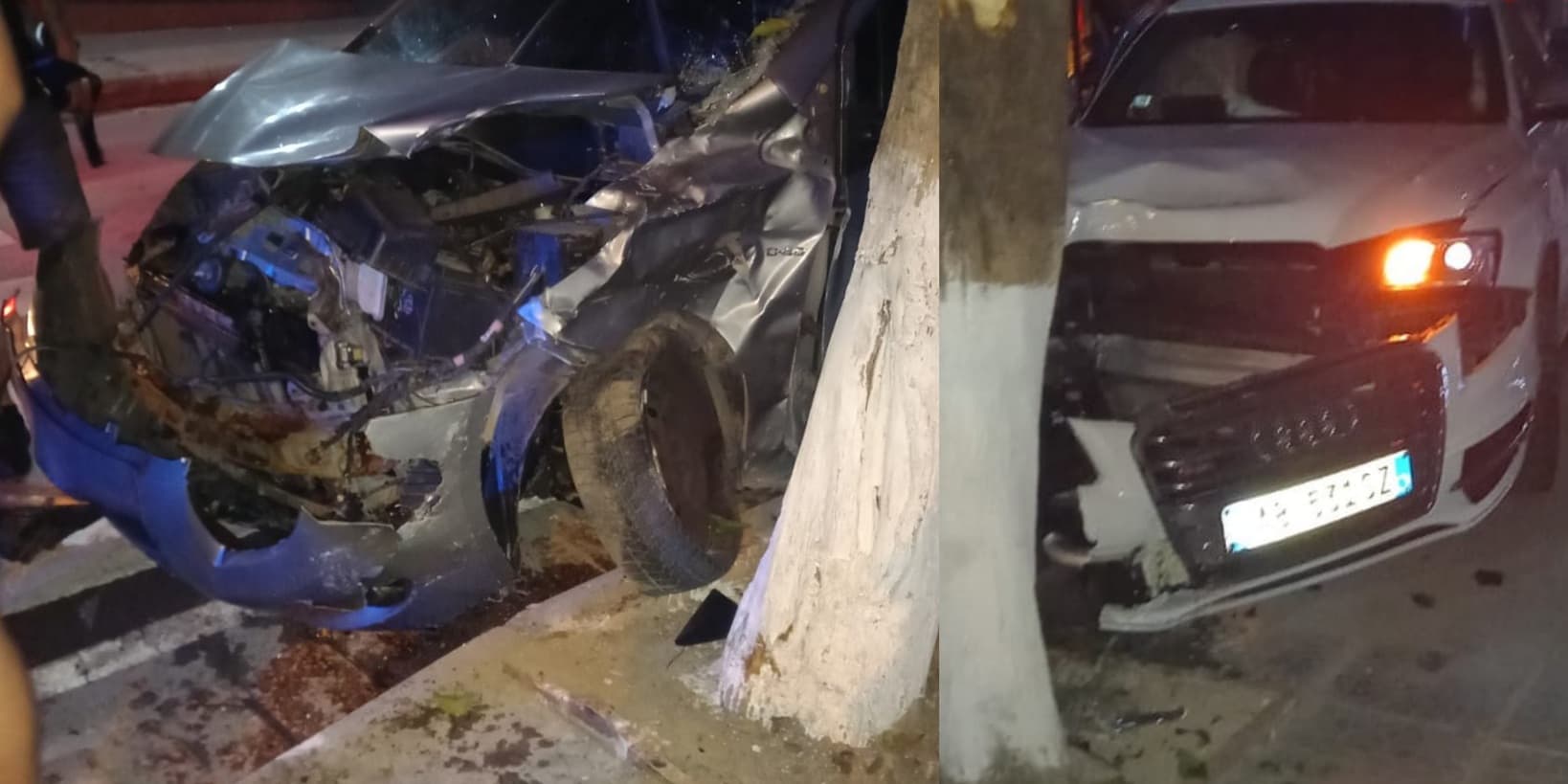 2 automjete përplasen me njëra &#8211; tjetrën pas mesnatës në Sarandë