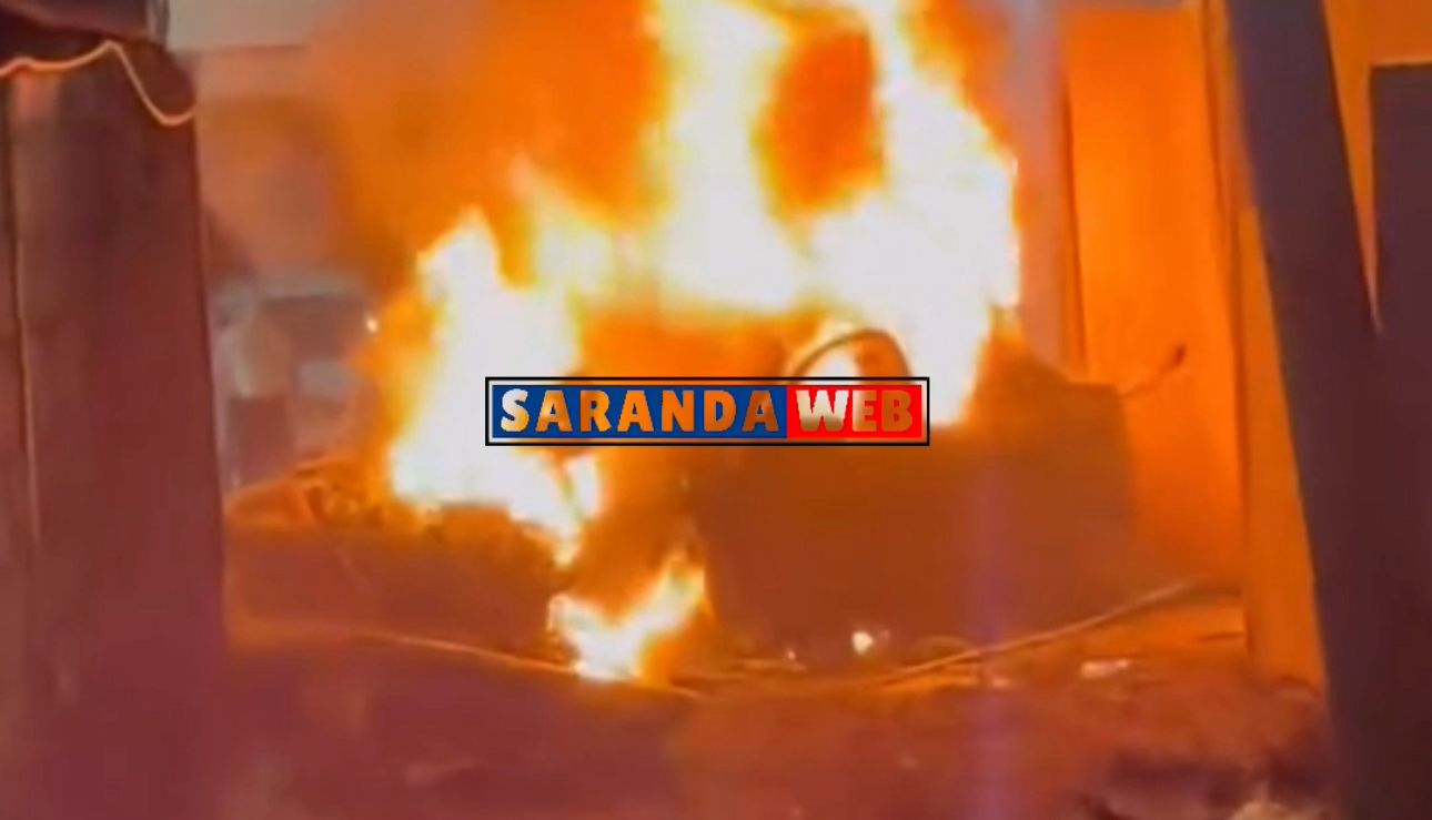 Shpërthim tritoli në një automjet në Sarandë &#8211; VIDEO