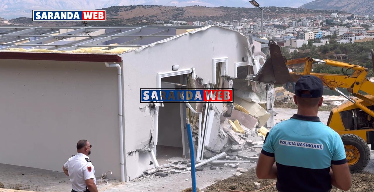Aksion në Ksamil, IKMT dhe Policia Bashkiake shembin një shtëpi &#8211; VIDEO