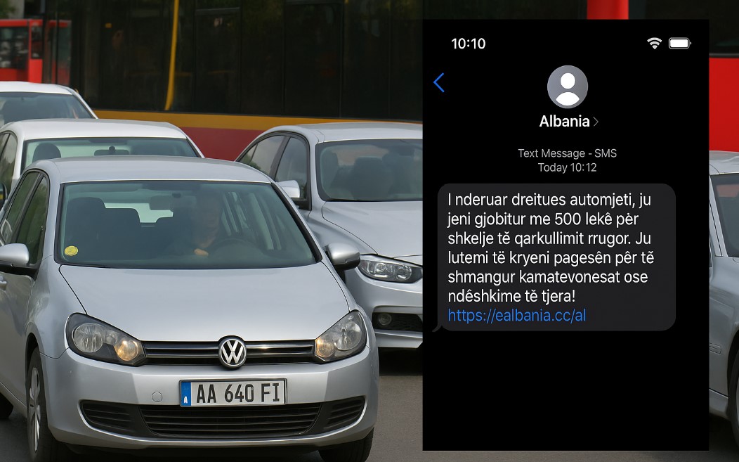 “Jeni gjobitur me 500 lekë&#8230;”/ Kujdes! Ky mesazh është mashtrim: Mos e klikoni linkun