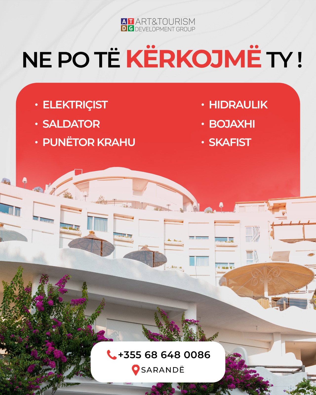 Art &#038; Tourism Development Group kërkon të punësojë staf teknik