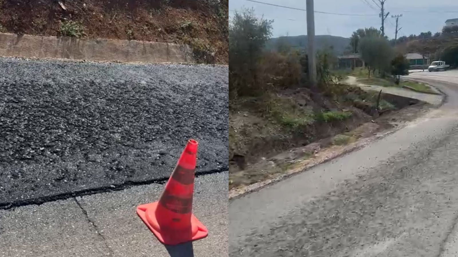 Delvinë: Banorët denoncojnë cilësinë e punimeve në asfaltimin e rrugës &#8211; VIDEO