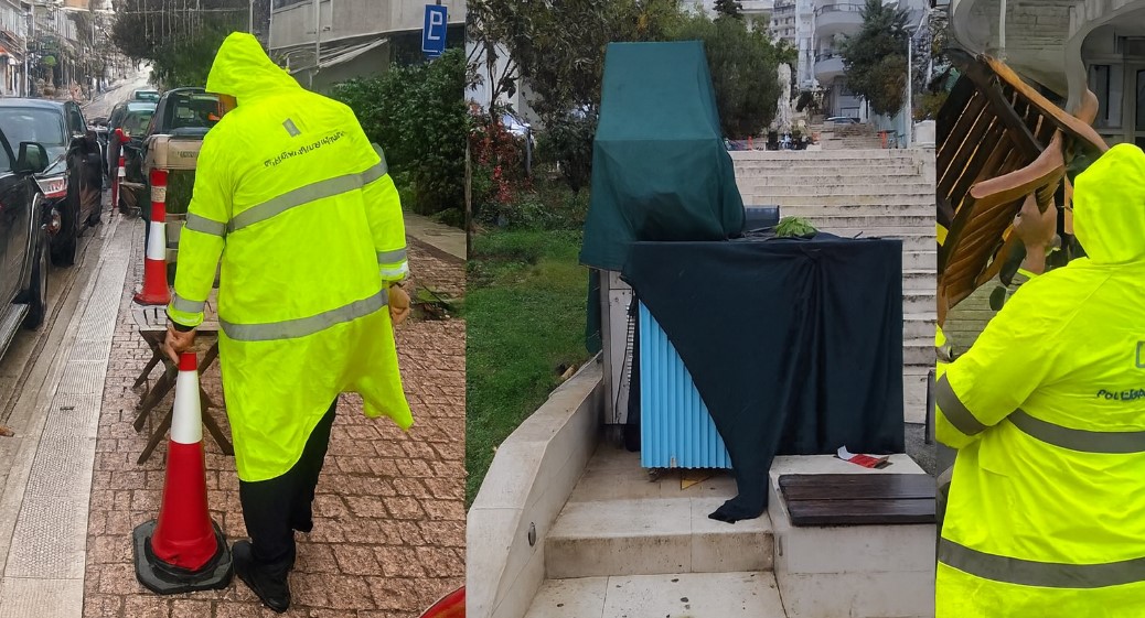 Policia Bashkiake nis aksionin për heqjen e koneve dhe rraqeve nga rrugët e Sarandës