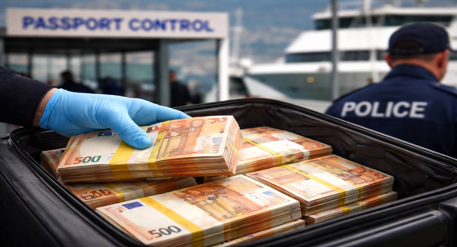 U nis nga Saranda për në Korfuz me 45,000 euro në çantë, procedohet penalisht