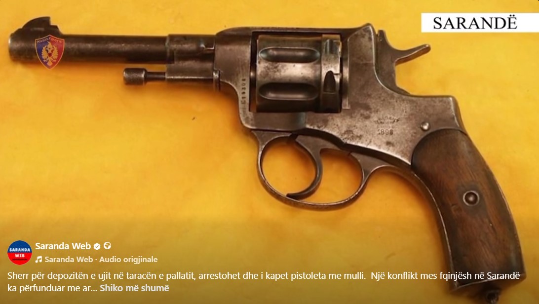 Sherr për depozitën e ujit në taracën e pallatit, arrestohet dhe i kapet pistoleta me mulli