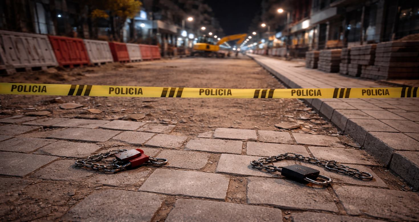 Qytetari denoncon vjedhjen e dy motorëve te rruga në rikonstruksion në Sarandë