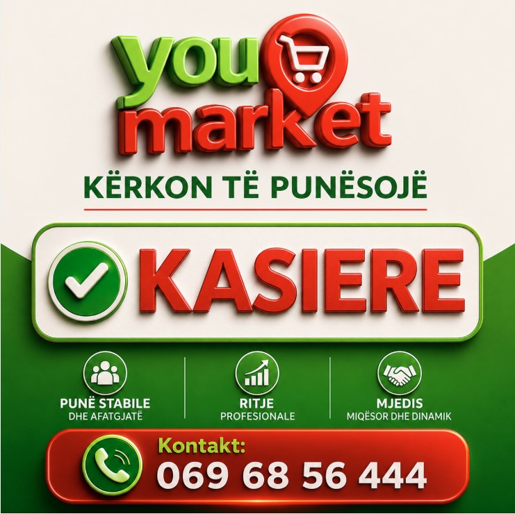 Your Market në Sarandë kërkon Kasiere