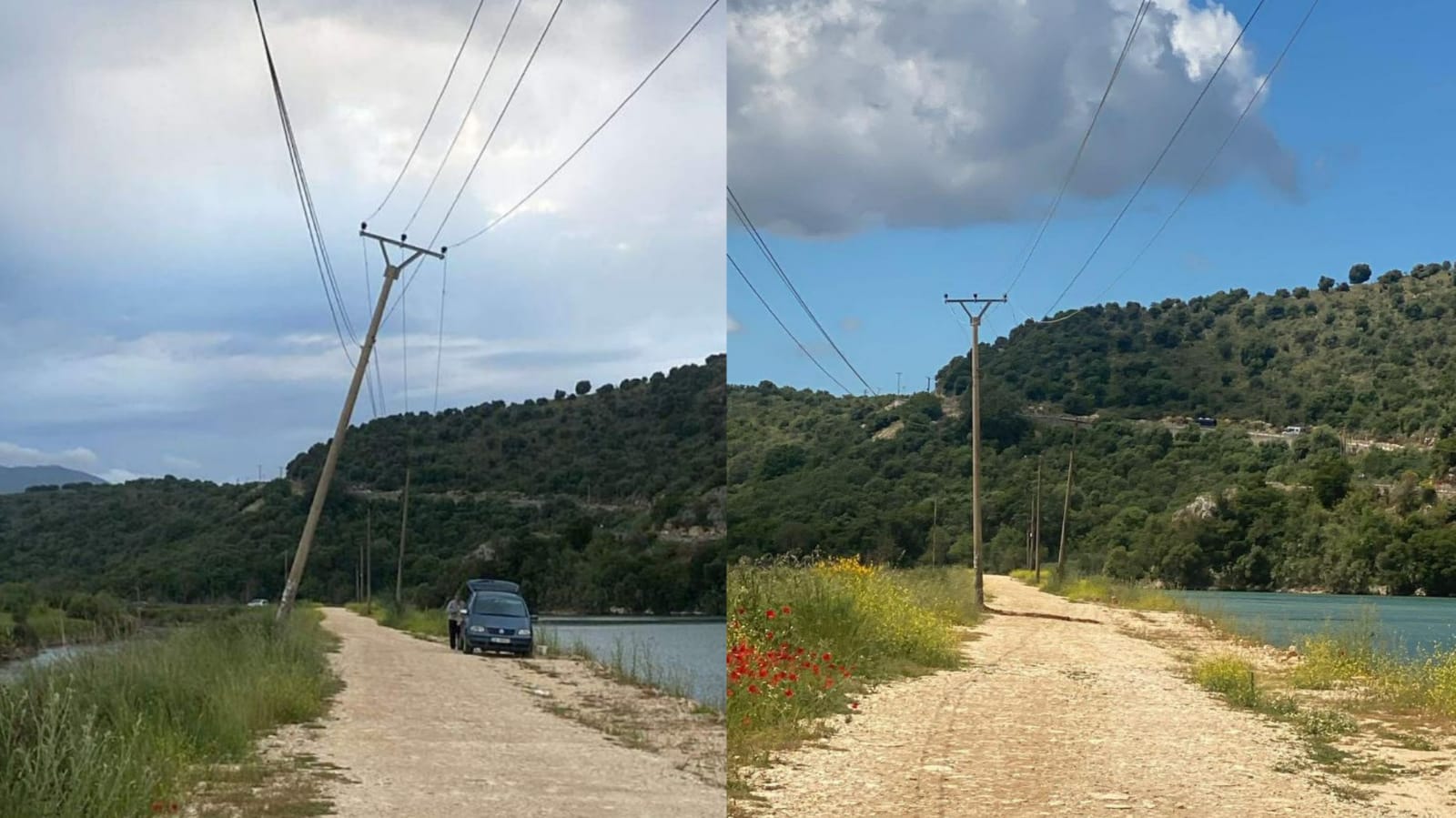 OSHEE riparon shtyllën pranë Kanalit të Vivarit pas publikimit në Saranda Web