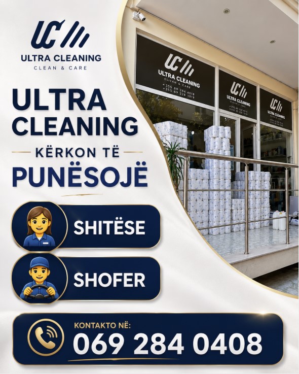 ULTRA CLEANING Sarandë kërkon Shitëse dhe Shofer