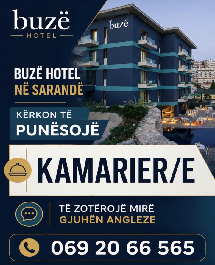 BUZË Hotel në Sarandë kërkon të punësojë Kamarier