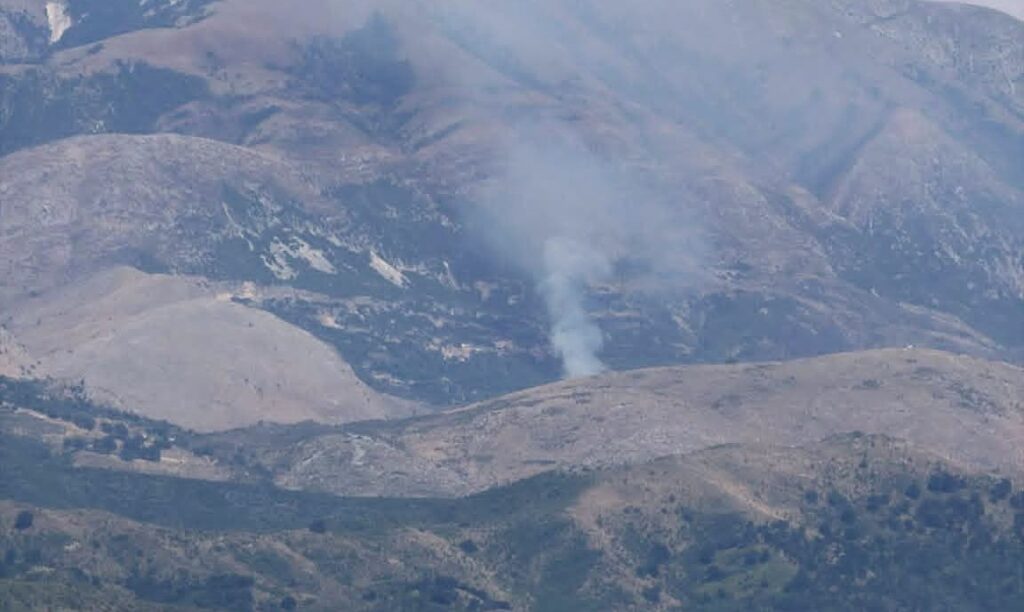 Zjarr në zonën malore pranë fshatrave Grazhdan, Zminec dhe Karroq në Bashkinë Finiq