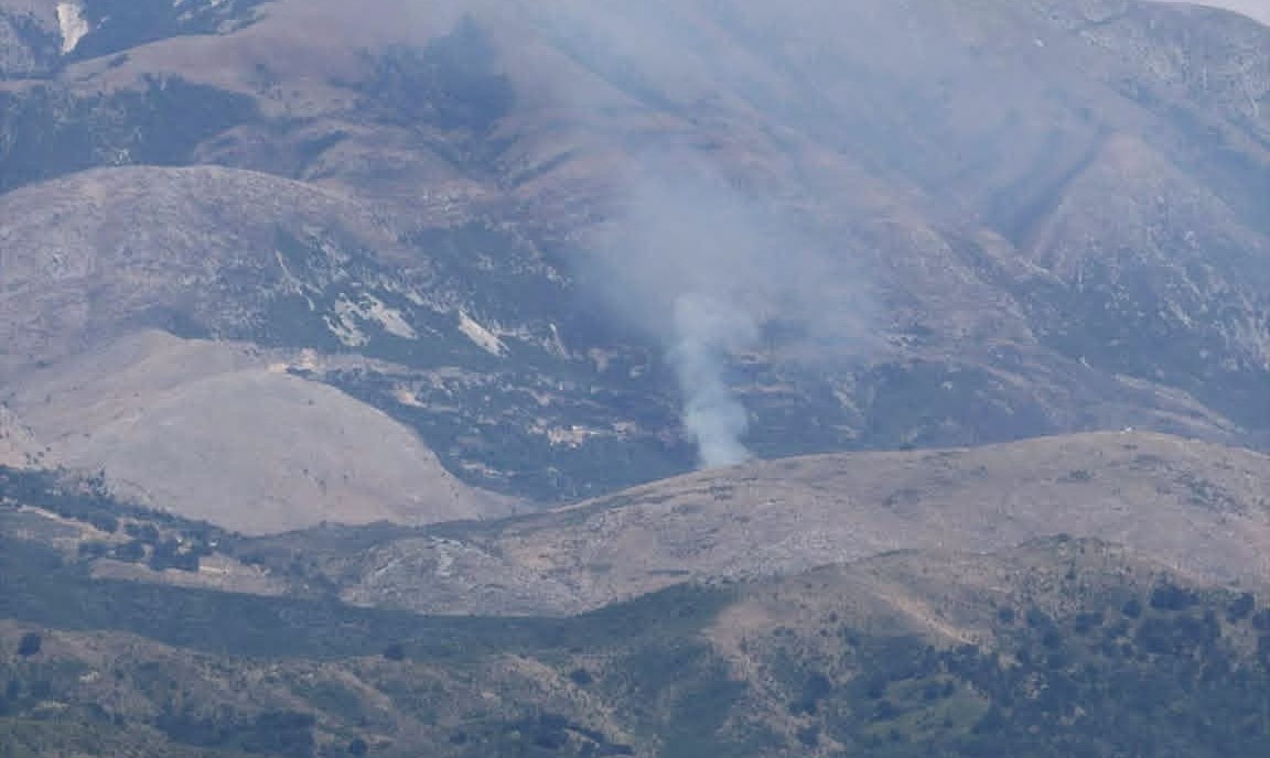 Zjarr në zonën malore pranë fshatrave Grazhdan, Zminec dhe Karroq në Bashkinë Finiq
