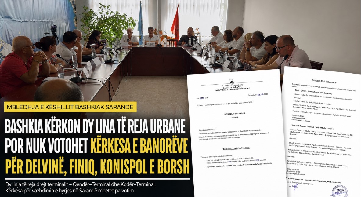 Përmes një analize u tentua miratimi i 2 linjave të reja urbane, por jo kërkesa Delvinë–Sarandë
