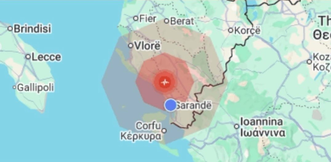 Tërmet 4.5 ballë, epiqendra pranë Borshit – lëkundje të forta edhe në Sarandë