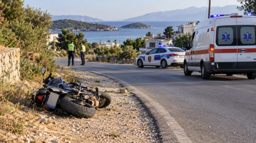 Ksamil: motori del nga rruga, drejtuesi 28-vjeçar transportohet në spital